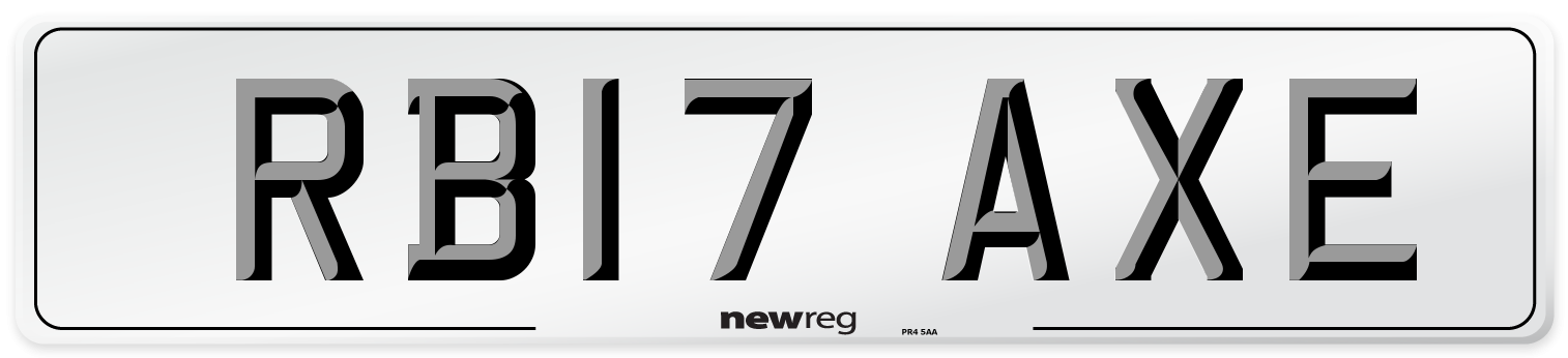 RB17 AXE Number Plate from New Reg
